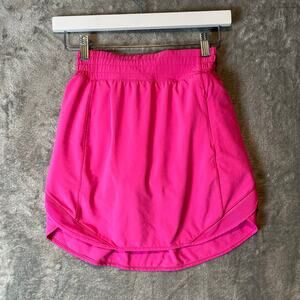 Lululemon Sz 2 Hotty Hot High-Rise Skort‎ *Long Sonic Pink Athletic Women's